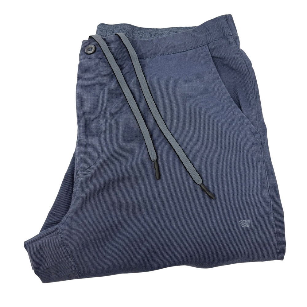 Mack Weldon Radius Jogger Pants Mens Large Navy Blue Cotton Stretch